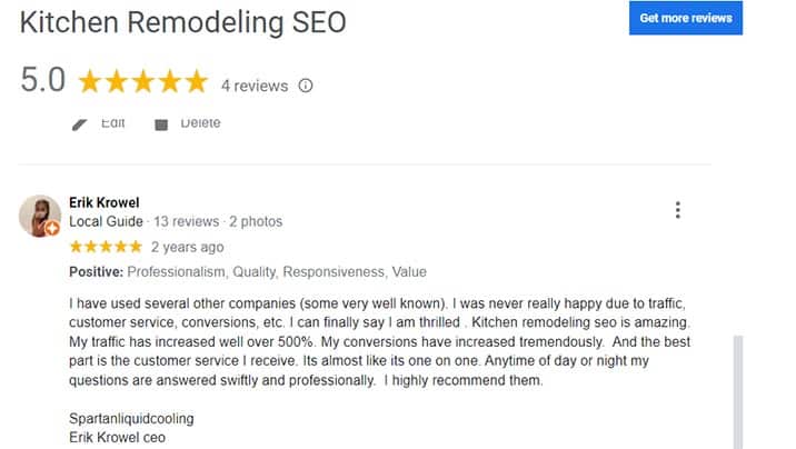local seo google review